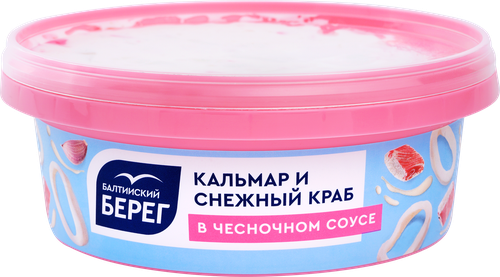 

Кальмар и снежный краб Балтийский берег в чесночном соусе 300 г