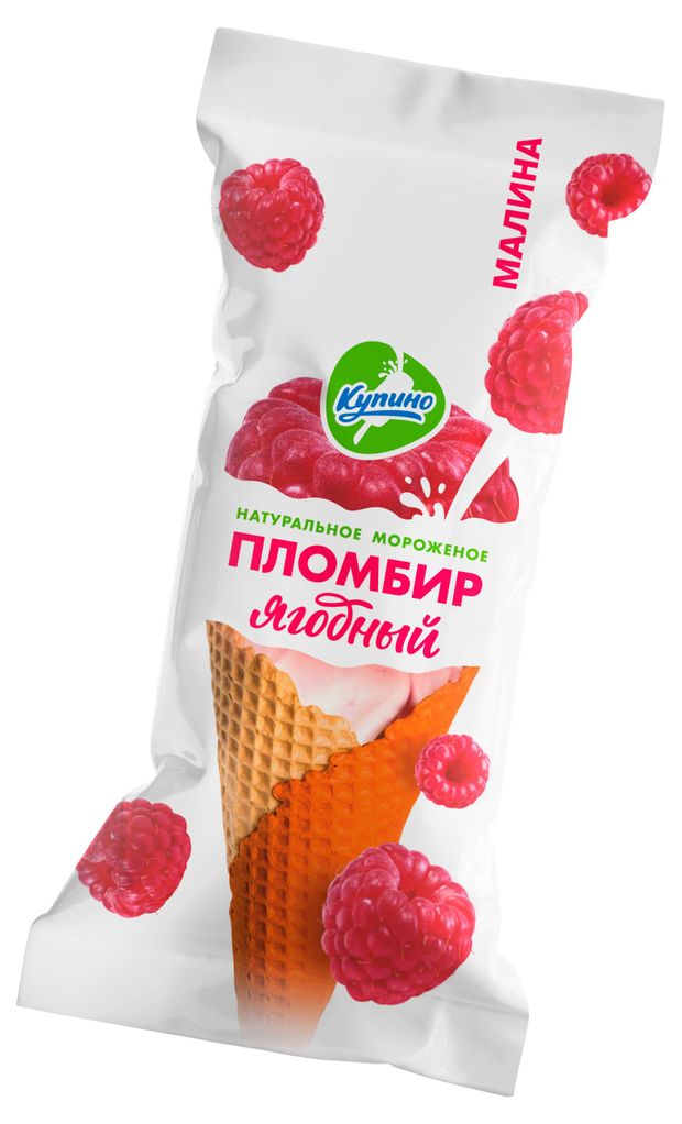 

Мороженое Купино Пломбир ягодный малина рожок с шоколадной глазурью 95 г