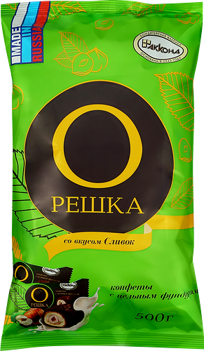 Конфеты Акконд Орешка цельный фундук и сливки 500 г