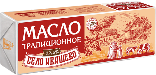 

Масло Село Ивашево сладко-сливочное несоленое традиционное 82.5% 450 г