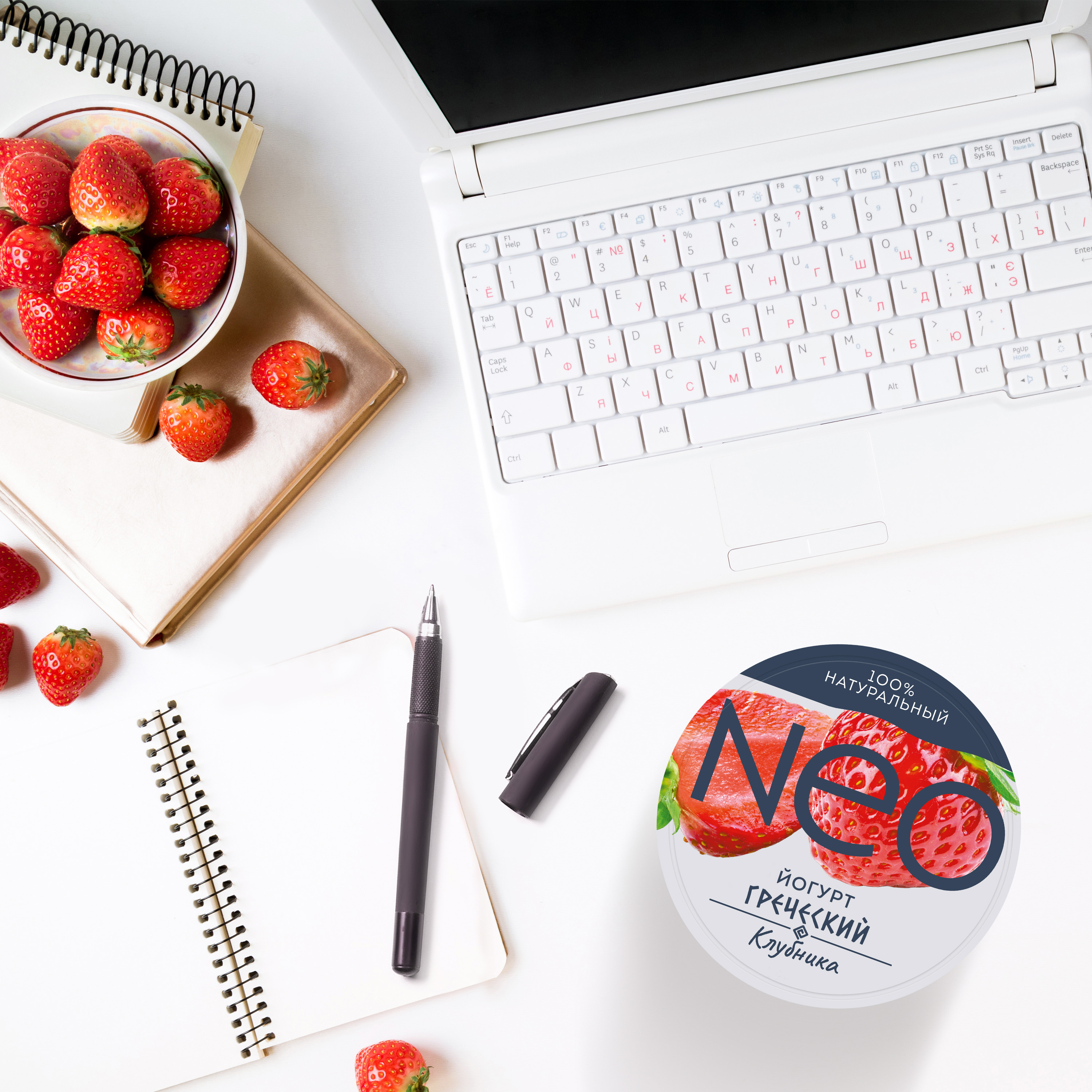 

Йогурт греческий Neo Клубника 100% натуральный с высоким содержанием белка 1.7% 125 г