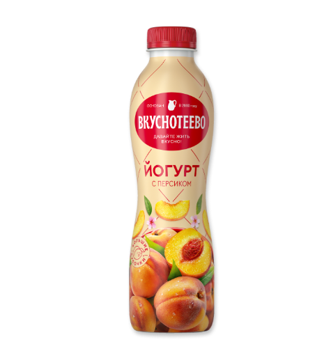

Йогурт питьевой Вкуснотеево с персиком 2% 690 г