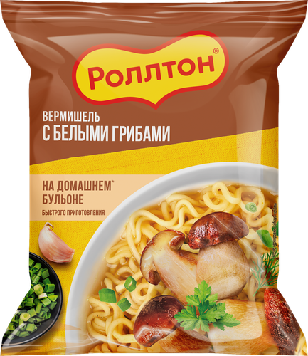 

Вермишель быстрого приготовления Роллтон с белыми грибами 60 г