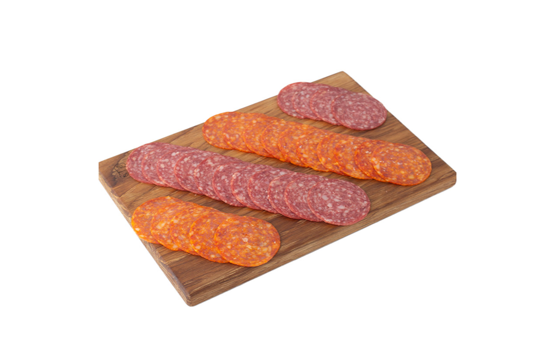 

Ассорти колбас Дымов сырокопченых пепперони, салями итальянская в нарезке 90 г