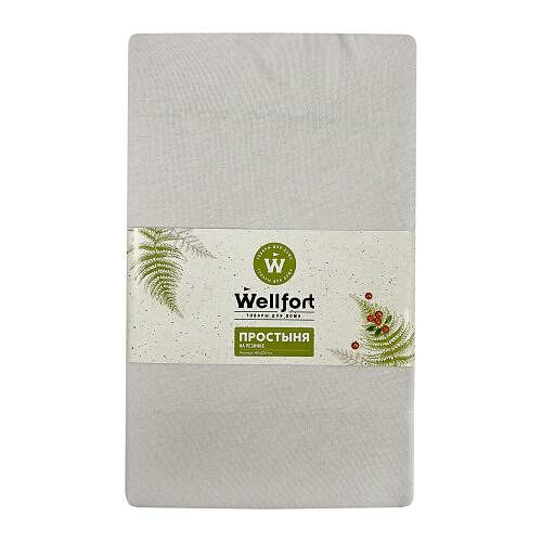 Простыня на резинке Wellfort Fern трикотажная 160 x 200 см