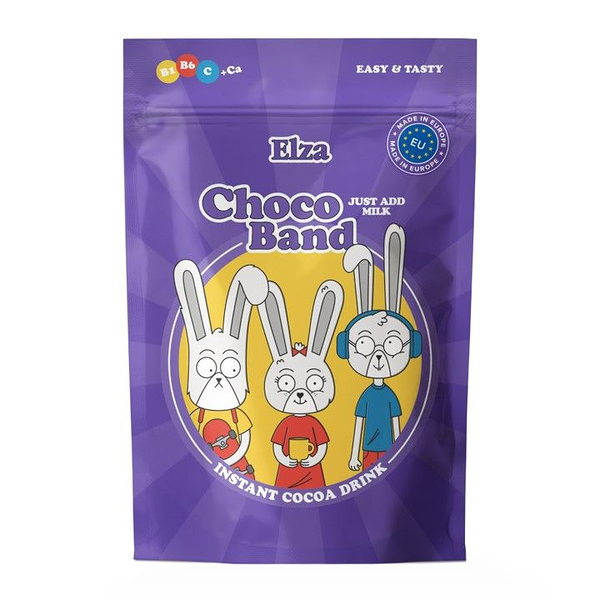 Какао напиток Elza Choco Band Instant Cocoa Drink с витаминами и кальцием 200 г
