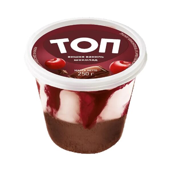 Десерт замороженный Топ вишня, ваниль, шоколад 