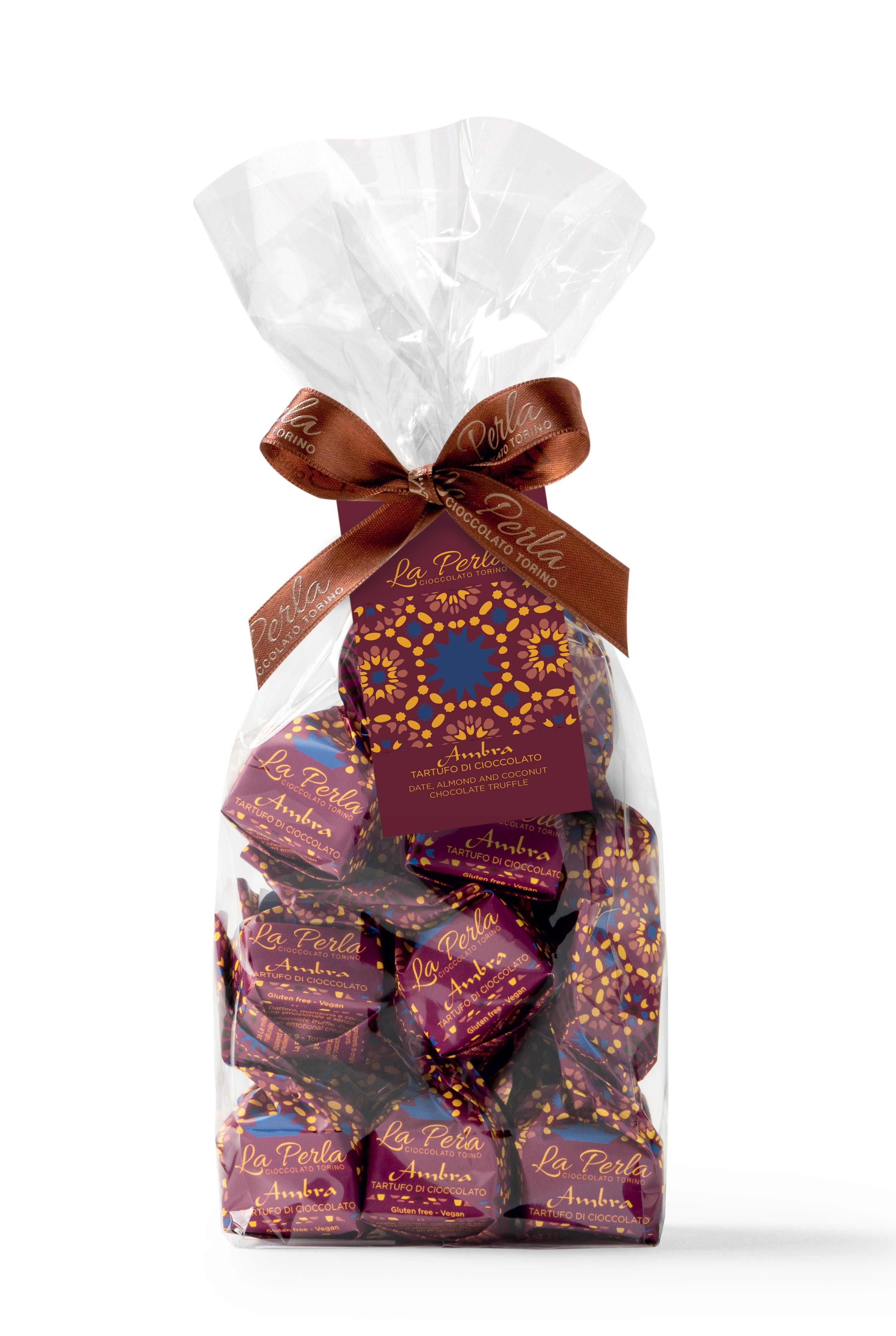 

Конфеты трюфель La Perla Ambra с финиками, кокосом и миндалем, 200 г