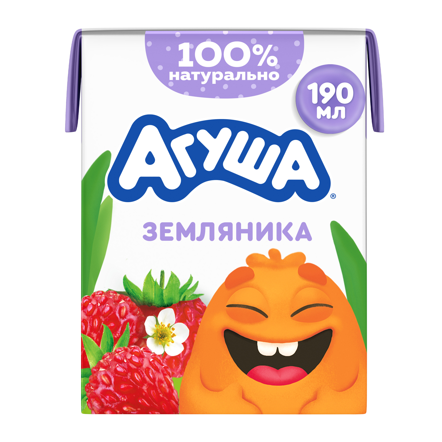 

Молочный коктейль Агуша Земляника с ягодным соком для детского питания с 12 месяцев 190 мл