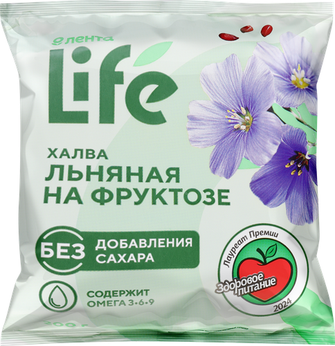 

Халва льняная Лента Life с семенами льна на фруктозе 200 г