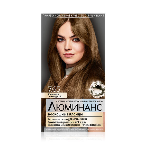 Стойкая краска для волос Люминанс 7.65 Кремовый темно-русый 150 мл