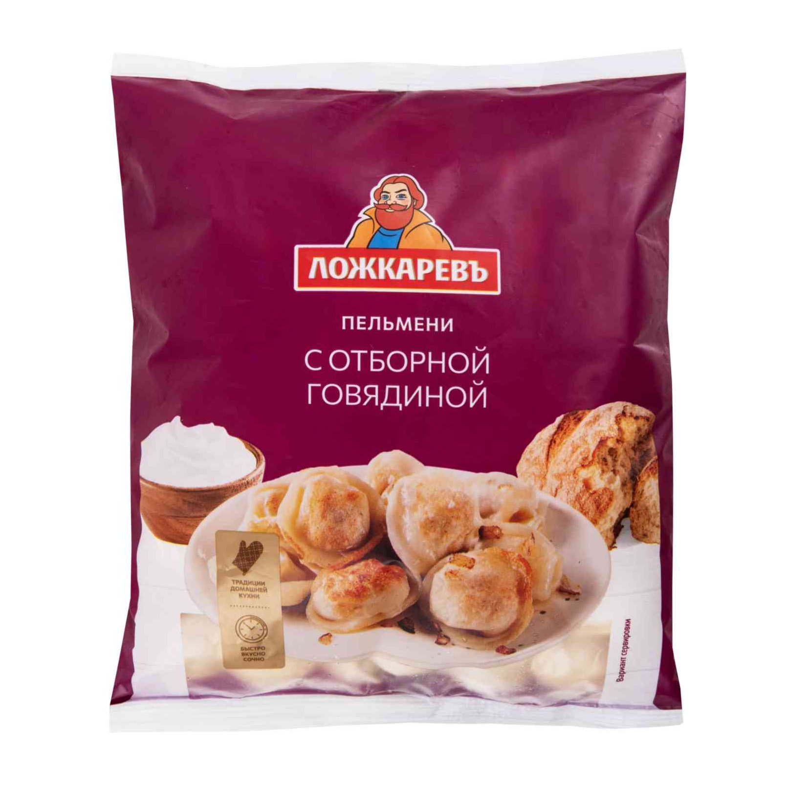 

Пельмени Ложкаревъ с отборной говядиной 700 г