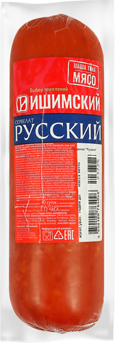 

Колбаса Ишимский мясокомбинат Сервелат Русский категории В 350 г