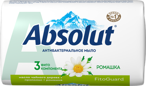 

Мыло твердое Absolut Nature FitoGuard антибактериальное ромашка 90 г