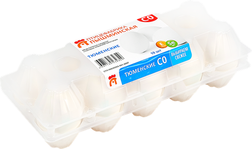 

Яйцо Пышминская куриное СО 10 шт 690 г