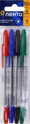 

Набор шариковых ручек Лента 4 цвета 4 шт 0.7 мм