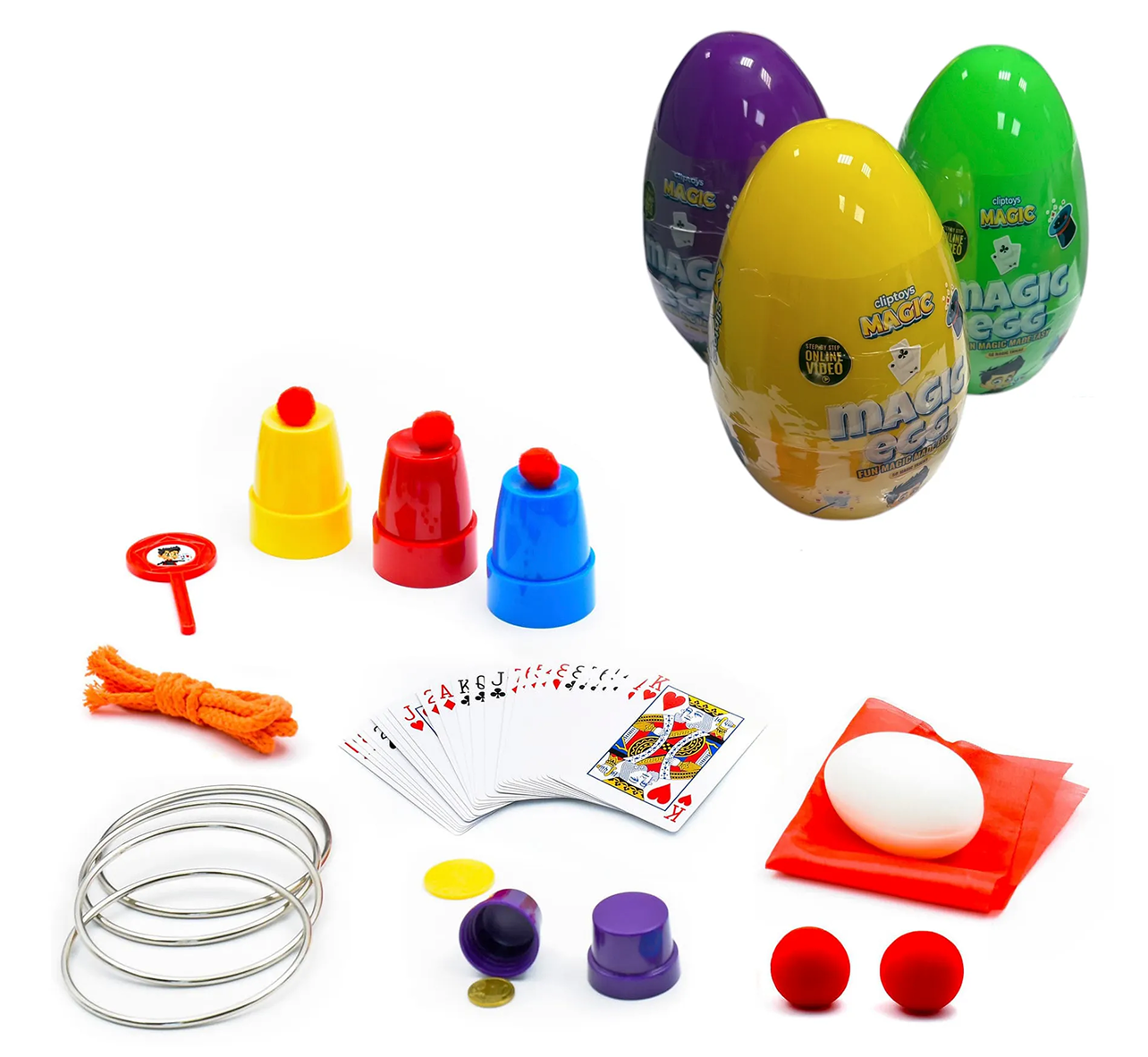 

Набор для показа фокусов Cliptoys Magic Волшебное яйцо 1 шт. цвет в ассортименте от 6 лет