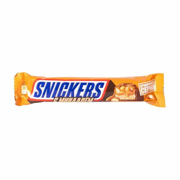Шоколадный батончик, Snickers, миндаль, 81 г