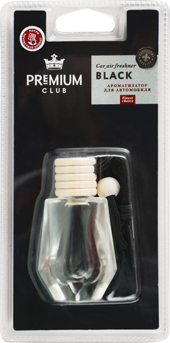 

Ароматизатор автомобильный PREMIUM CLUB Prestige Black, подвесной, Арт. 10352