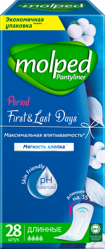 

Прокладки Molped First and Last day Ежедневные гигиенические 28 шт