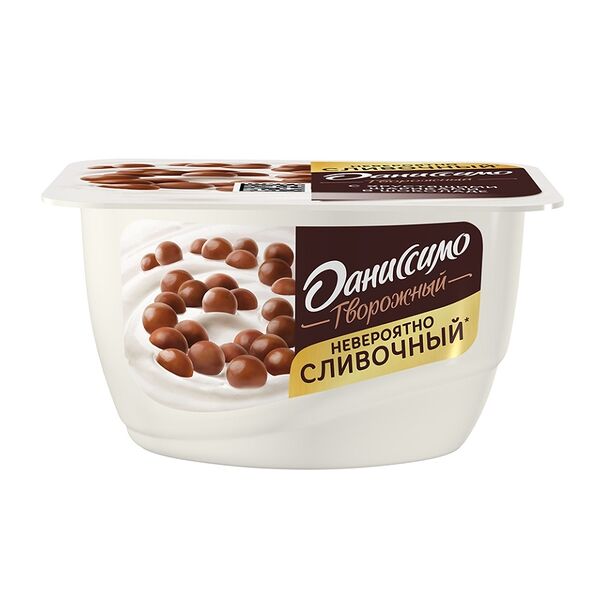 Творожок Даниссимо с хрустящими шариками в шоколадной глазури 7.2% 130 г