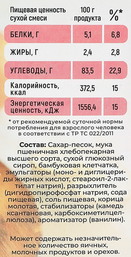 

Смесь для выпечки Домашний Провиант Шарлотка Классическая 350 г