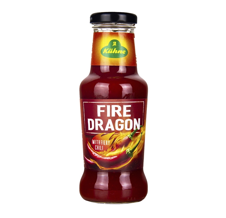 

Соус томатный Kuhne Fire Dragon, с острым перцем чили 250 мл