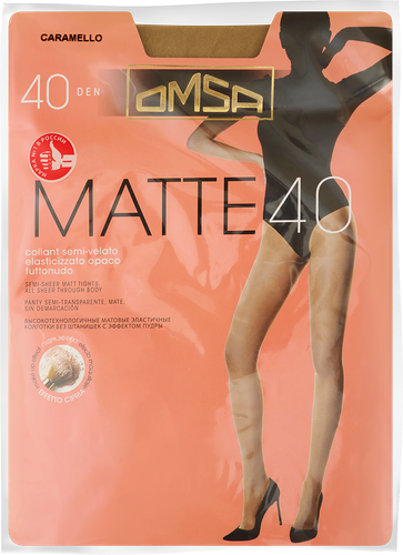 Колготки женские OMSA Oms Matte 40 den caramello, размер 3