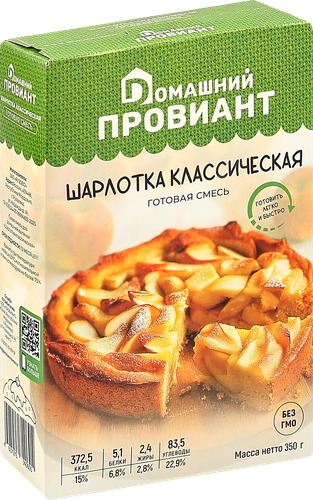 

Смесь для выпечки Домашний Провиант Шарлотка Классическая 350 г
