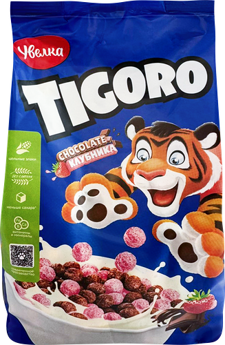 Готовый завтрак Tigoro Шарики Шоколадно-клубничные 200 г 
