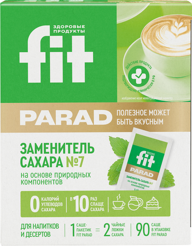 

Заменитель сахар Fit Parad Смесь подсластителей №7 90 шт.
