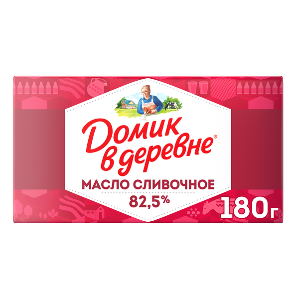 Масло сливочное отборное Домик в деревне 82.5% 180 г