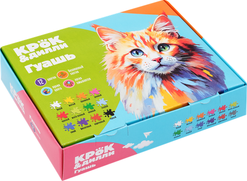 

Гуашь Крок&Дилли 12 цветов по 17 мл арт. Ф113312