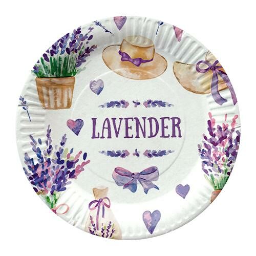 Набор одноразовых тарелок Lavender 23 см 6 шт.