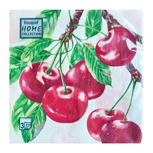 Бумажные салфетки Bouquet Home Collection Bouquet вишня 33x33 см 20 шт.