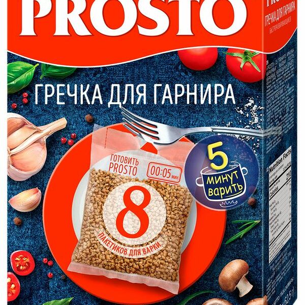 Гречка Prosto в варочных пакетиках 8 шт х 62.5 г