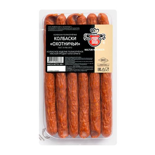 

Колбаски Велес Охотничьи полукопченые 300 г