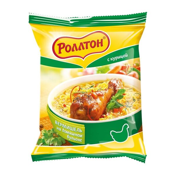 Вермишель Роллтон на домашнем бульоне курица 60 г