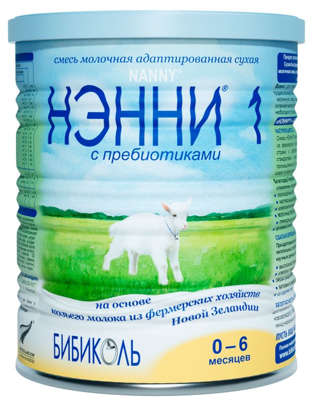 

Смесь молочная сухая Нэнни 1 с пребиотиками с 0 до 6 месяцев 400 г