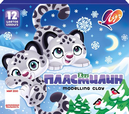 

Пластилин Луч Zoo,12 цветов 228 г