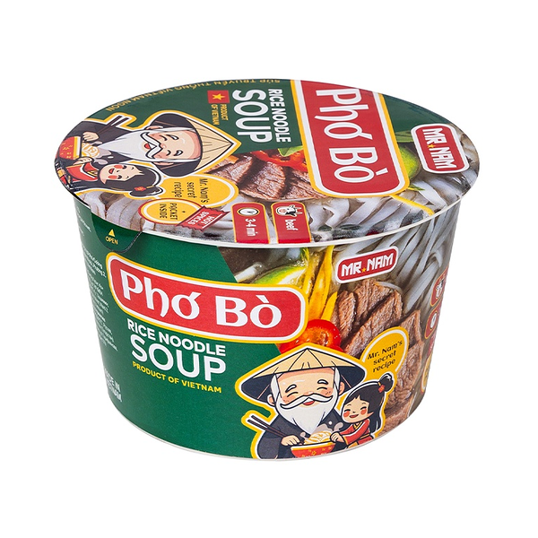 Лапша быстрого приготовления Mr.Nam Pho Bo рисовая со вкусом говядины 65 г