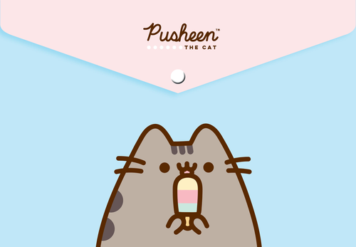 

Папка для тетрадей Pusheen PUIB-US1-PLB-EN15 А4 на кнопке