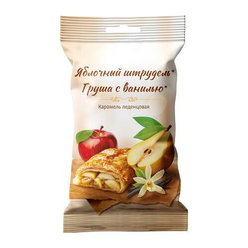 Карамель леденцовая Кондитер Кубани со вкусом штрудель-груша 100 г