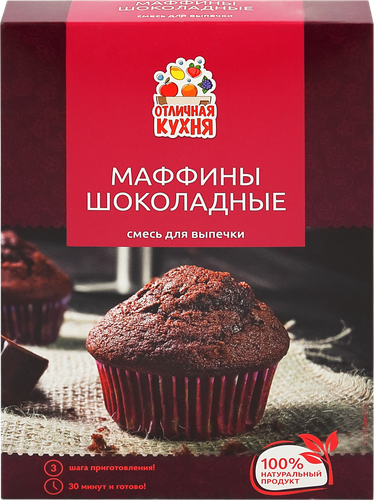 

Смесь для выпечки Отличная кухня Маффины шоколадные 300 г