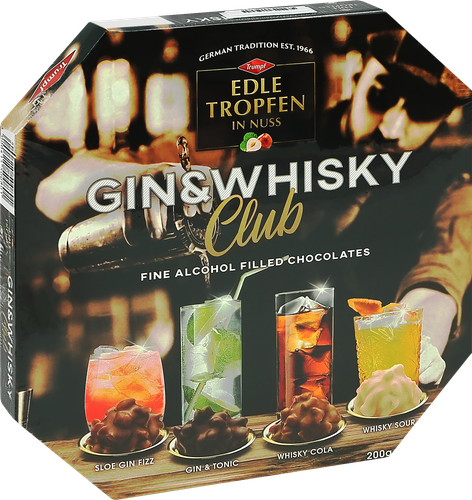 

Конфеты шоколадные Пралине Edle Trofen Gin & Whisky Club 200 г