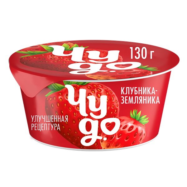 Иогурт густой Чудо Клубника-земляника 2% 130 г