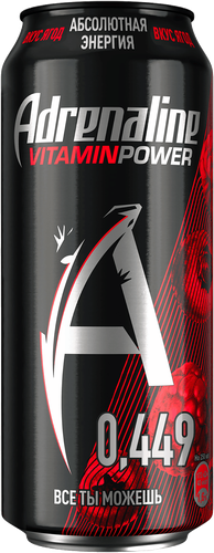 

Напиток энергетический ADRENALINE Juicy Ягодная энергия газированный, 0.449л
