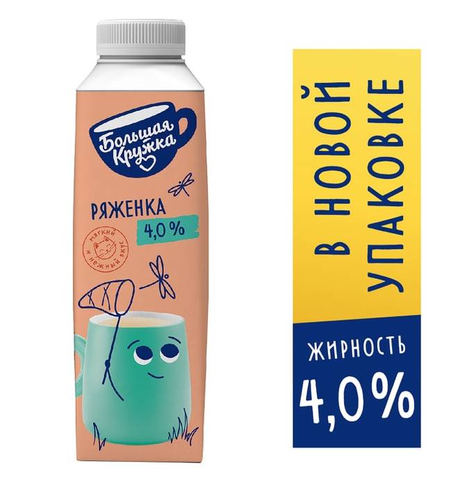 

Ряженка Большая Кружка 4% 500 г