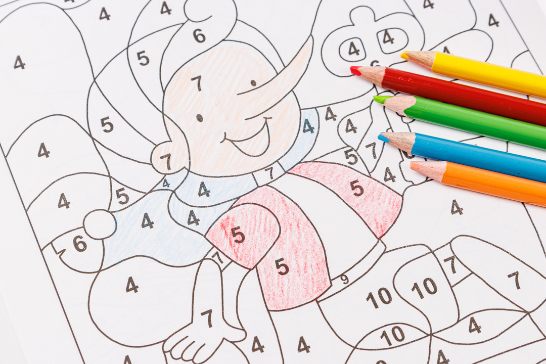 

Раскраска по номерам: В гостях у сказки