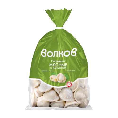 

Пельмени Волков мясные с капустой 800 г